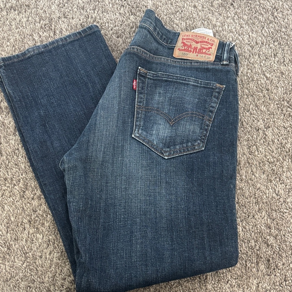 Levi's Men's Dark Blue Straight Jeans